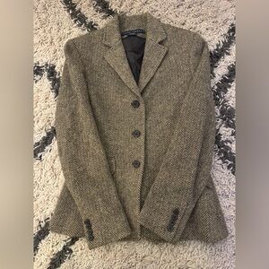 RALPH LAUREN blue label vintage herringbone tweed 100% wool. Size 6